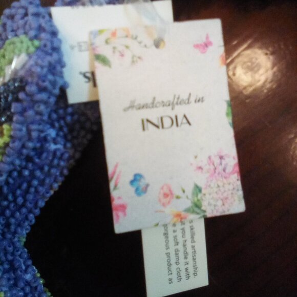 NWT beaded evening purse Handcrafted in India - Picture 4 of 5